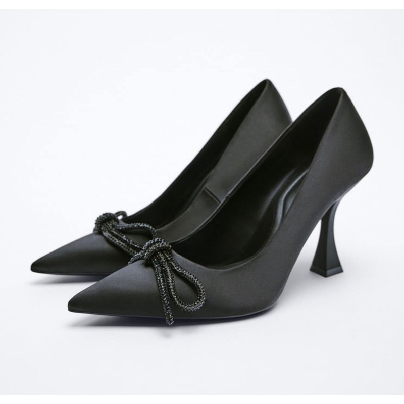 [7.7 Boombastis Sale⚡] - SEPATU WANITA HAK TINGGI HIGH HEELS ZS458 SATIN PREMIUM IMPORT