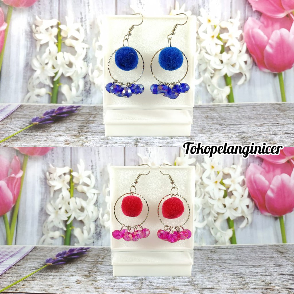 Anting kekinian Murah Handmade By Tokopelanginicer -Anting Fashion Aksesoris Lucu/Giwang/Kerabu