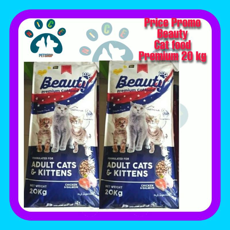 Gojeg Grab Only Beauty Cat food Premium 20 kg Makanan Kucing Kitten &amp; dewasa