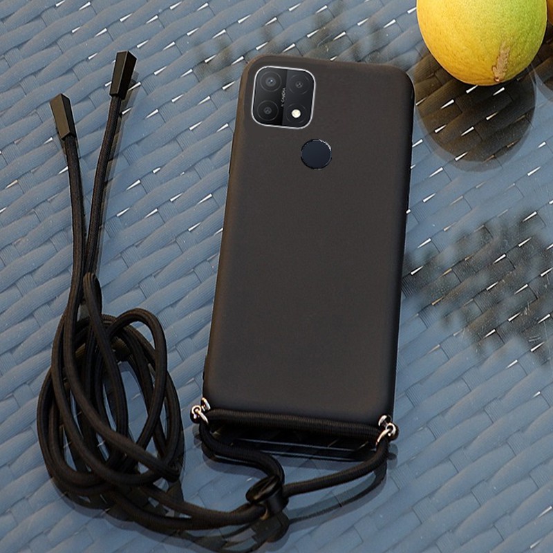 Softcase Slingcase Tali Lanyard Candy Oppo A15 Terbaru - Case Handphone - Casing Hp - Silikon HP