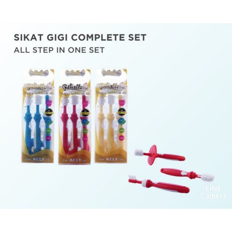 Reliable Training Toothbrush Set (isi 3 pcs)