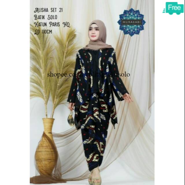 XXXXL 6XL BATIK JUMBO BIGSIZE_ ALISA SET 21 BATIK WANITA SET SOLO