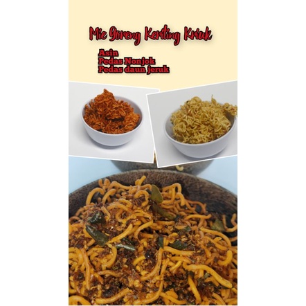 

mie kering goreng pedas daun jeruk