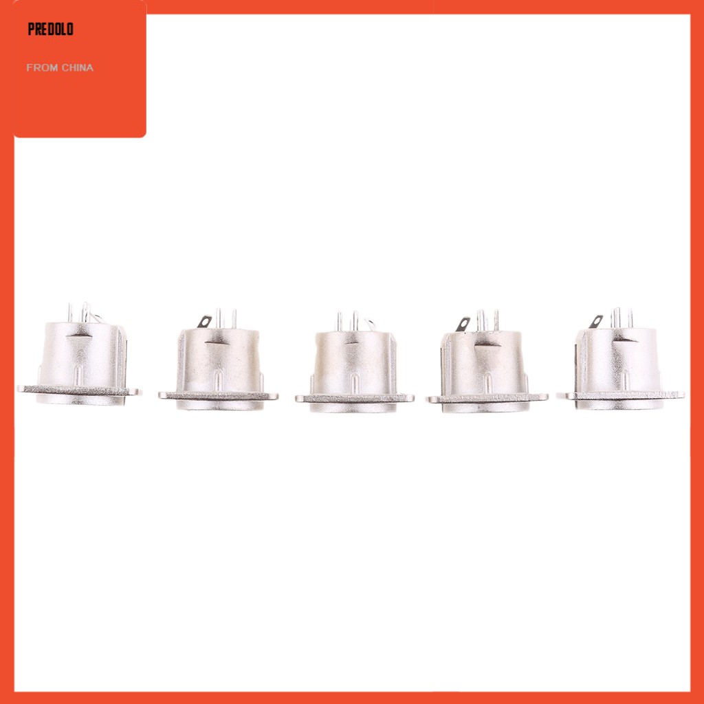 5pcs Adapter Konektor Panel Mic Xlr 3-pin Male