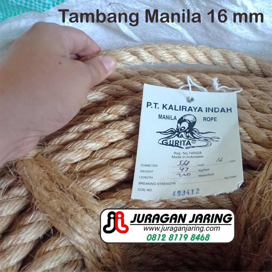 TALI TAMBANG MANILA TAMBANG DADUNG 16 MM