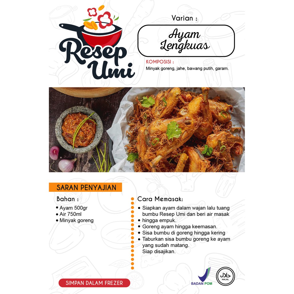 

Bumbu Instan Resep Umi "Ayam Lengkuas”