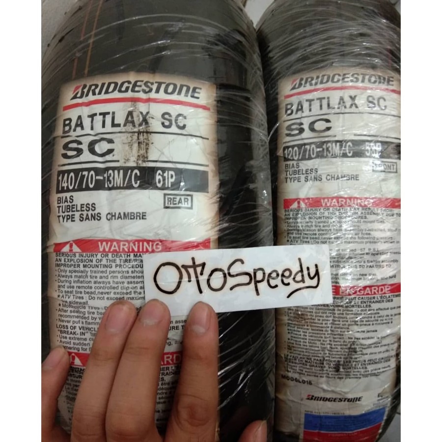 Ban Battlax SC Yamaha Nmax Old Set Depan120/70-13 Belakang 140/70-13 Yamaha Nmax New