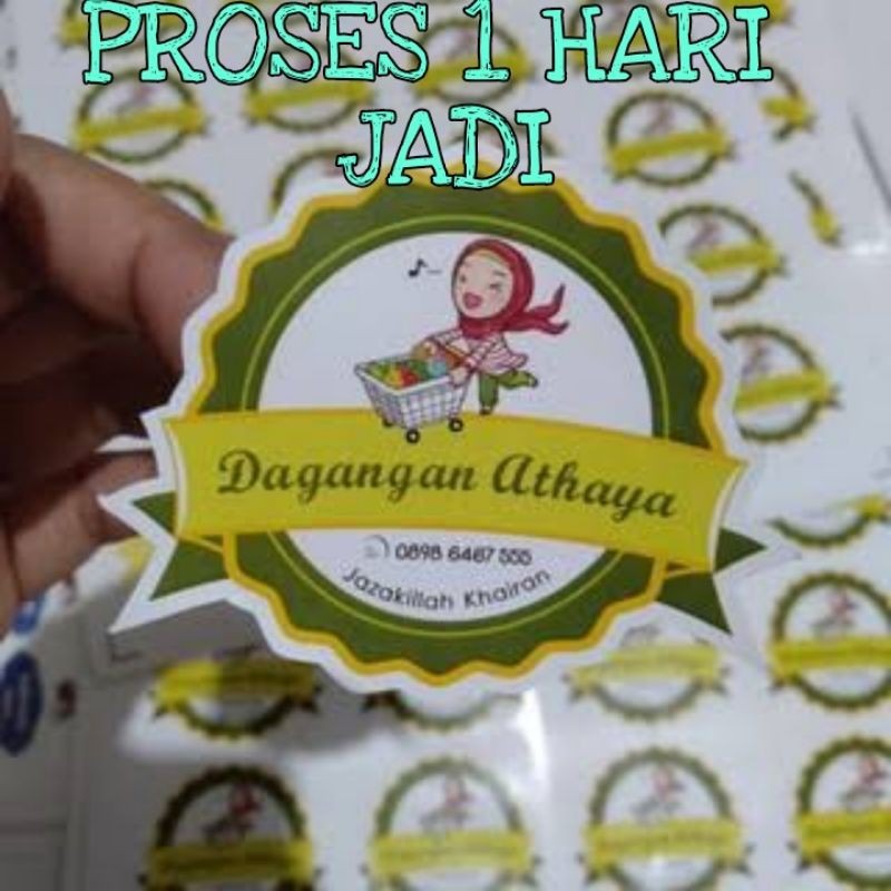 

STIKER LABEL KEMASAN VINYL WHITE & TRANSPARANT A3 + CUTTING (BULAT, OVAL,KOTAK,POLA)