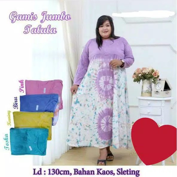 gamis talula/ daster pelangi/ daster kaos/jumbo size