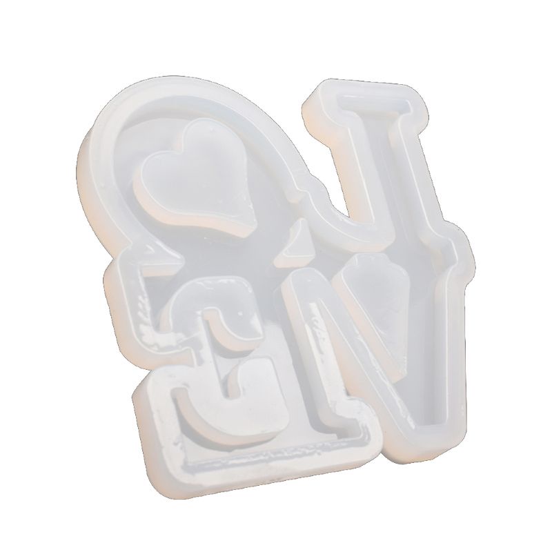 SIY  Handmade English Letters Love Pendant Silicone Jewelry Resin Mold Resin Casting Mold Jewelry Making Tools