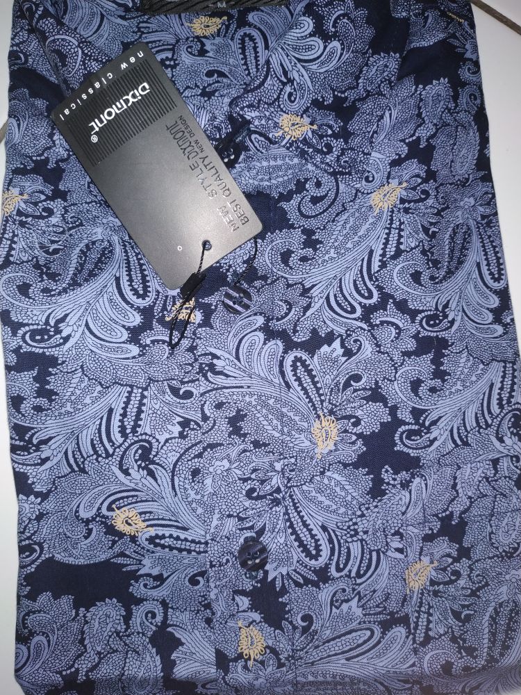 Kemeja Batik Pria Lengan Panjang Bl08 Katun Modern Dixmont Semi Slimfit Premium