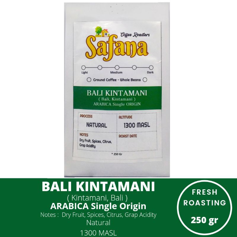 

Kopi Bali Kintamani Arabica Single Origin Fresh Roasting Coffee 250 gr