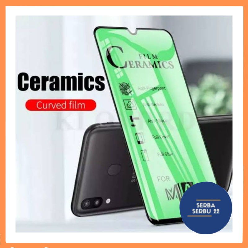 Tempered Glass Ceramik Hijau Film Full Layar For Samsung J4prime/A31/A90/J6+/A50 Full Cover [SS]