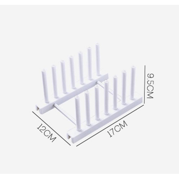 RAK PIRING 7 SLOT PLASTIK - PENGERING PIRING - TEMPAT PIRING - Putih