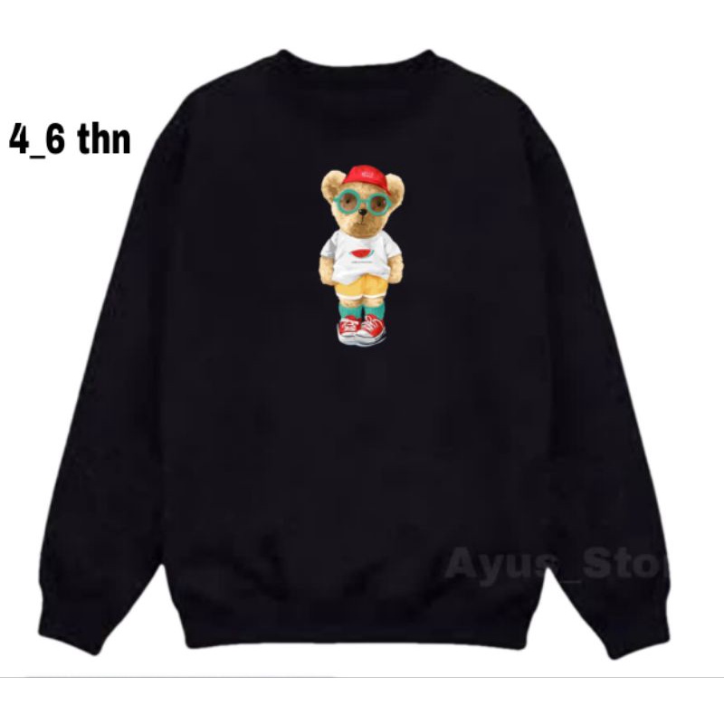 SWEATER ANAK POLOS LAKI LAKI / SWEATER ANAK POLOS WANITA /  SWEATER CREWNECK POLOS / jaket anak / jaket beruang anak