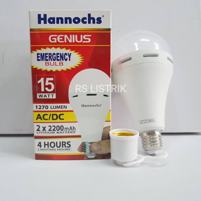 lampu led hannochs 15w genius ac dc