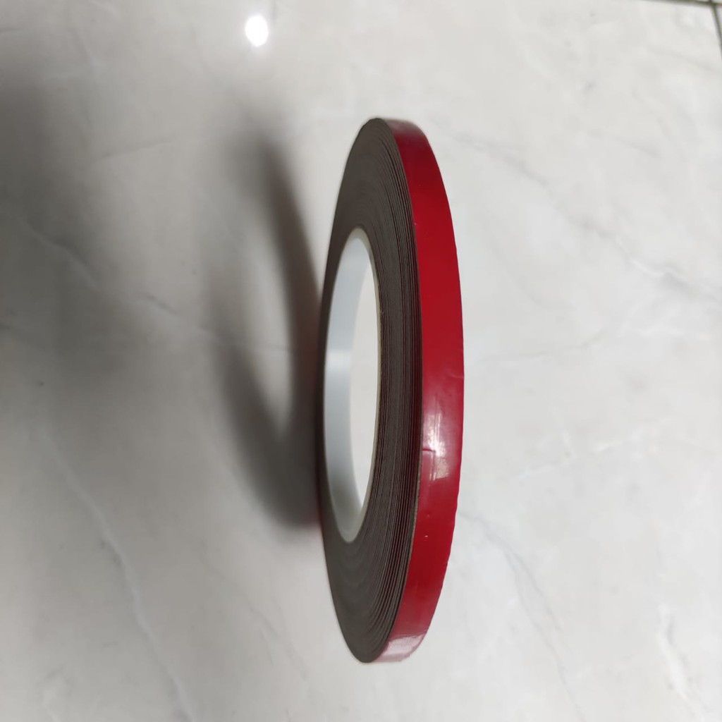 Lem Bolak Balik/Double Tape/ Foam Tape  8mmx 9mtr merah