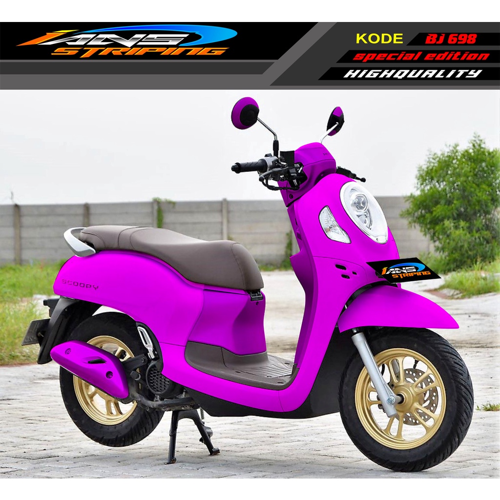 STICKER DECAL SCOOPY FULL BODY TERBARU / STICKER VARIASI SCOOPY WARNA TOSCA / STICKER FULL BODY POLOS