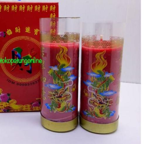 ➵ Lilin Merah Naga 1 kati Lilin Pilar ✽