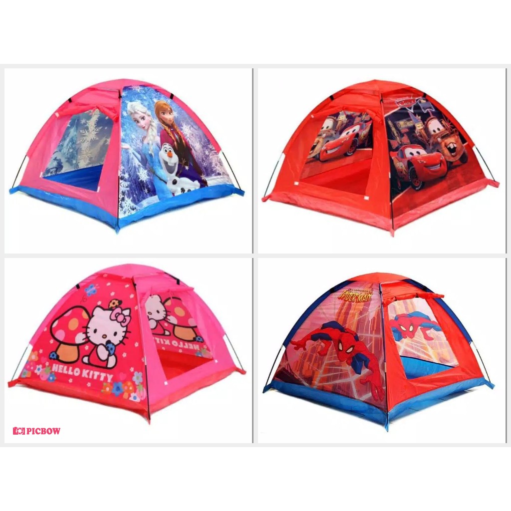 TENDA ANAK/ TENDA ANAK KARAKTER HELLO KITTY/ TENDA ANAK SPIDERMAN / Tenda Anak Motif Cars / Tenda
