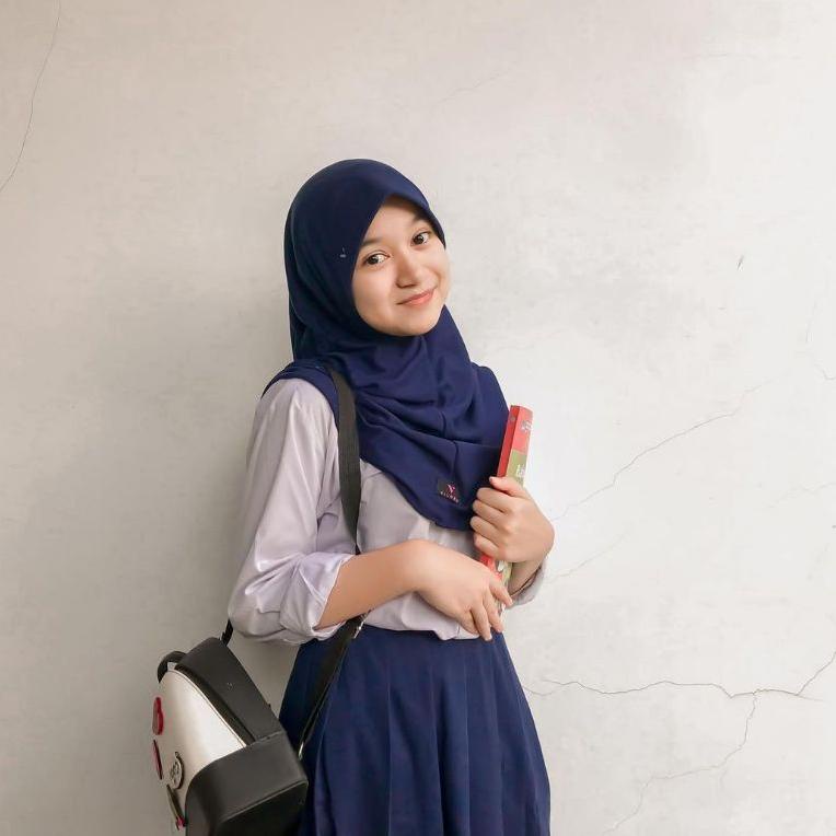 ✅ PROMO BARUJILBAB VILORA INSTAN NAVY SIZE M  | JILBAB SEKOLAH NAVY | KERUDUNG JILBAB ORIGINAL VILOR