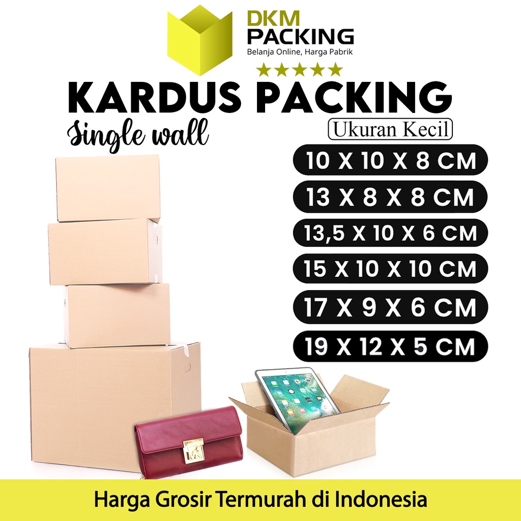 

KARDUS PACKING SMALL KARTON BOX DUS KECIL KOTAK PACKAGING POLOS TEBAL PREMIUM