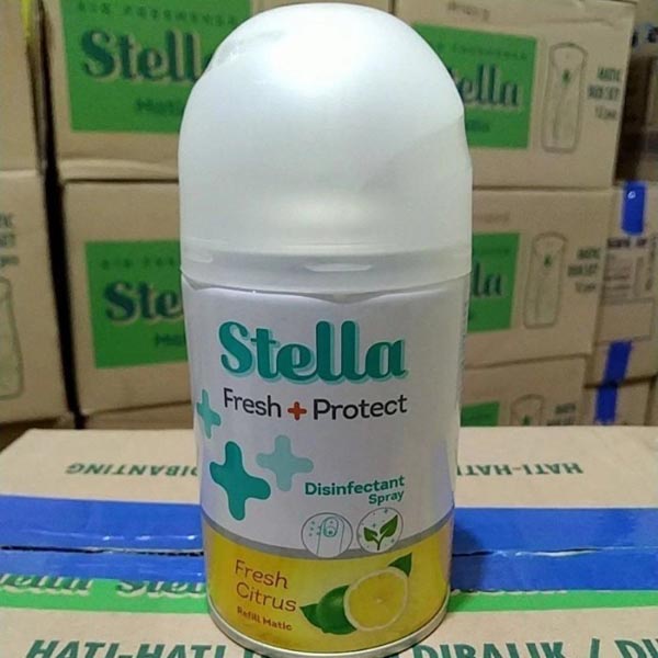 [LUAR PULAU WAJIB KARGO] [REFILL] [225ML] [+ DISINFEKTAN SPRAY] Stella Matic Refill Fresh Protect Fresh Citrus 225ml_Cerianti