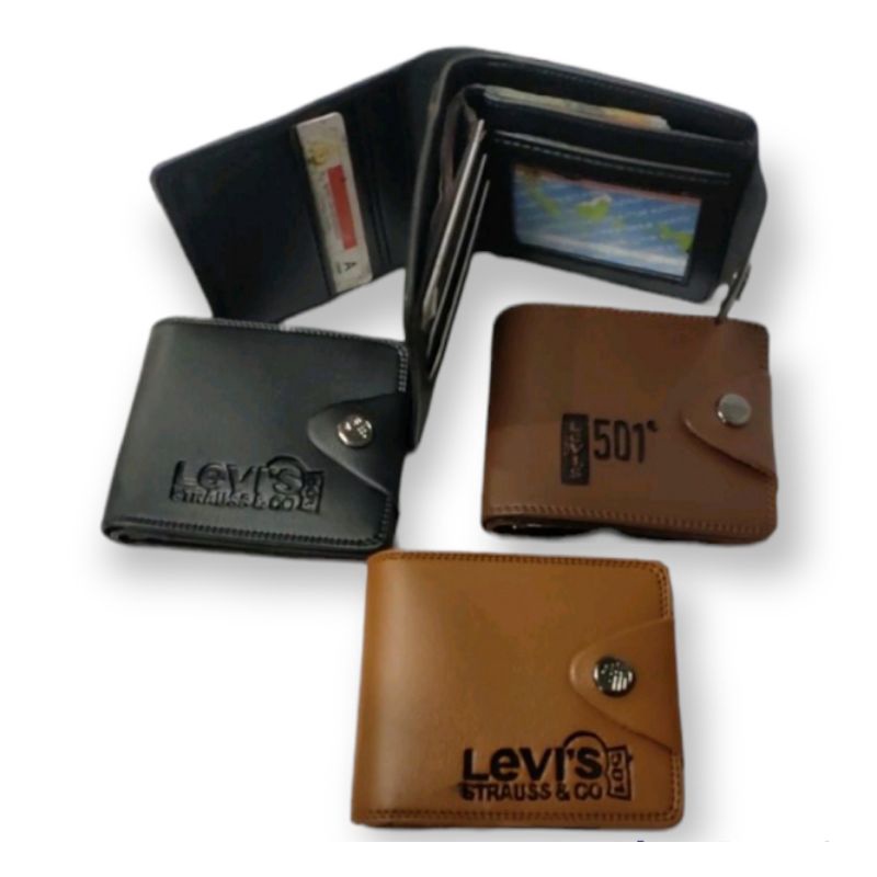 Dompet Lipat Pria Kulit Cilly L-0132 Kancing || Dompet Pria Kancing Pendek di Grosir PadaJaya