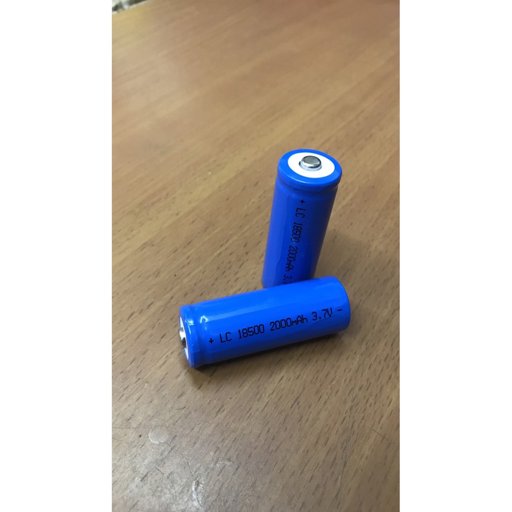 Baterai Charger Type 18500 3,7V 2000Mah Batre senter 18500 3,7V 2000