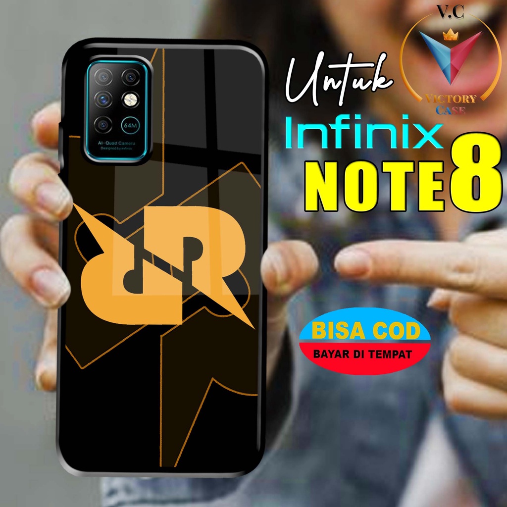 Case INFINIX NOTE 8  Victory Case [ RRQ ] Case Hp Glossy Casing Hardcase Softcase Bisa cod