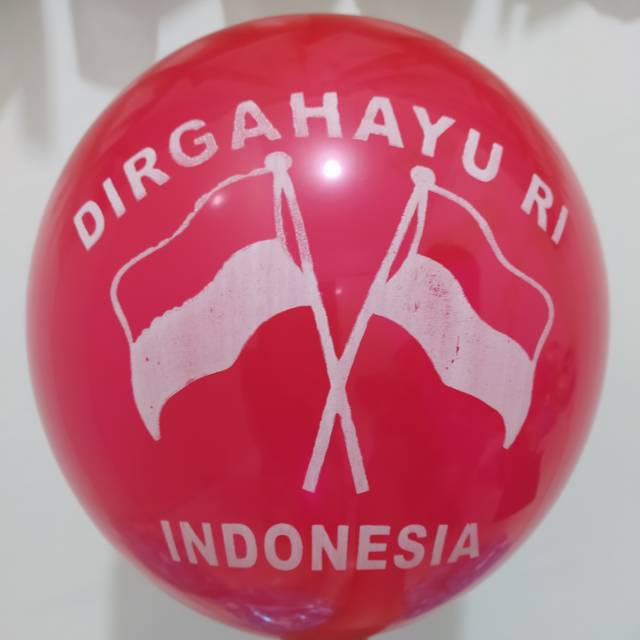 Balon Latex Dirgahayu RI 12 inch Merah Putih