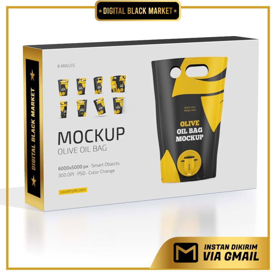 Olive Oil Bag Mockup Set