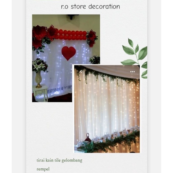 tirai kain tile tulle gelombang rempel // r.o store decoration