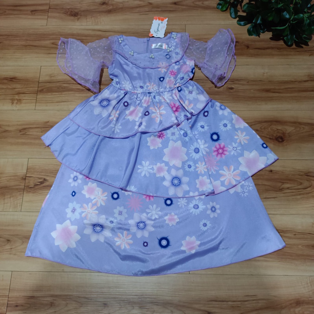 [Brandedbaby] 3T-9T DRESS ENCANTO MIRABEL DAN ISABELA KOSTUM ANAK PEREMPUAN IMPORT