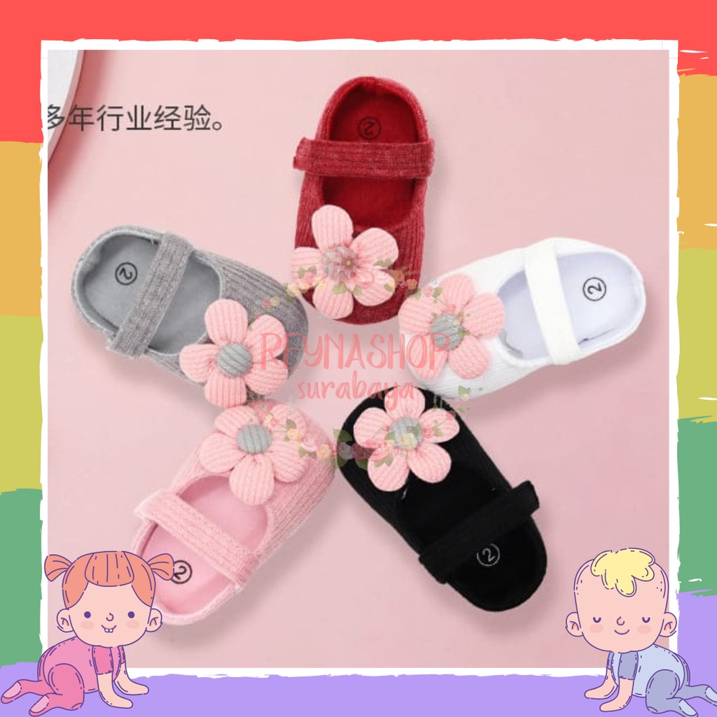 Sepatu prewalker KNIT ROSE sepatu anak bayi import premium