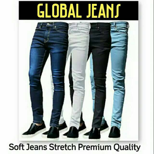 Celana Jeans Pria Slim fit Hitam Premium/Jeans Blue Black/Jeans Biru Muda/Jeans Putih/Jeans Big Size