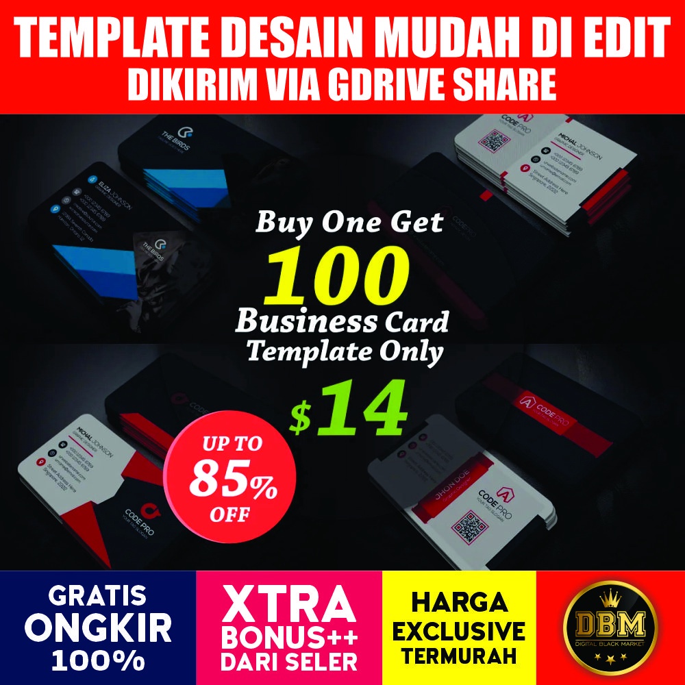 100 Business Cards Bundle - Photoshop