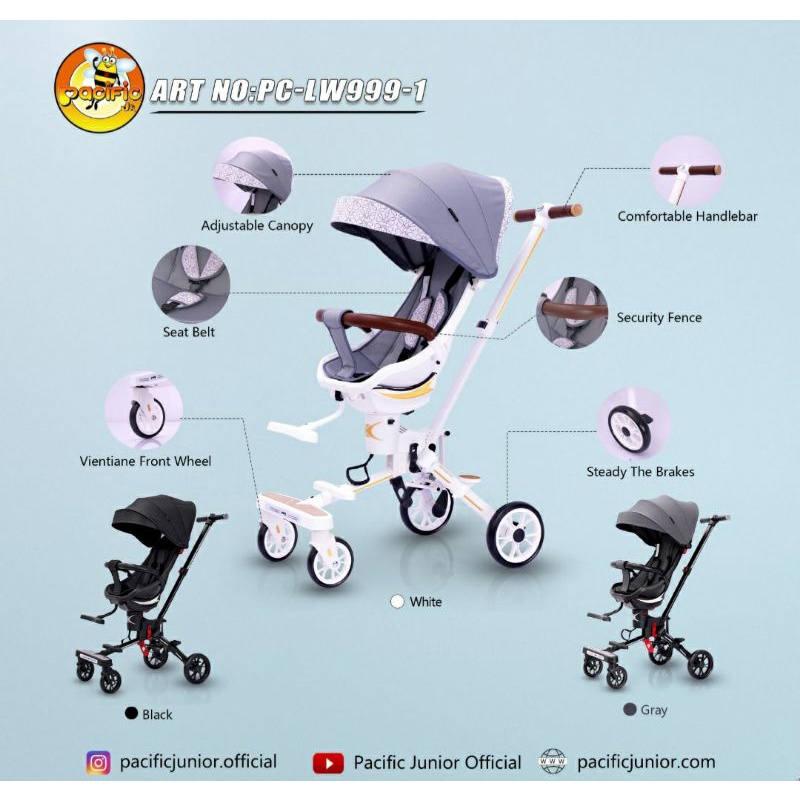 Magic Stroller Pacific Lw 999-1 Kualitas Tinggi Elegant