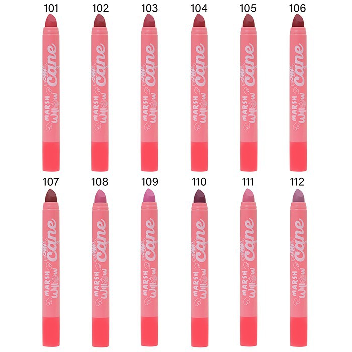 Marshwillow Candy Cane Matte Lip Crayon Red Version &amp; Nude Version by Natasha Wilona