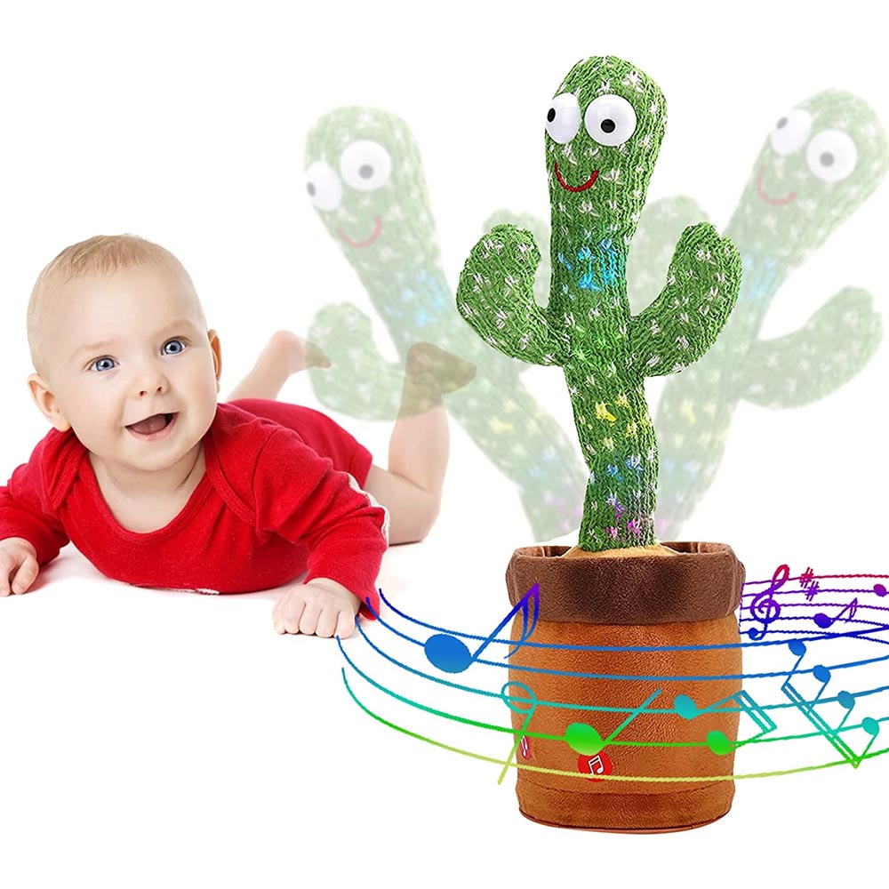 Mainan Anak Boneka Kaktus Goyaang Dan Peniru Suara Ada Musiknya - Non aksesoris Polos