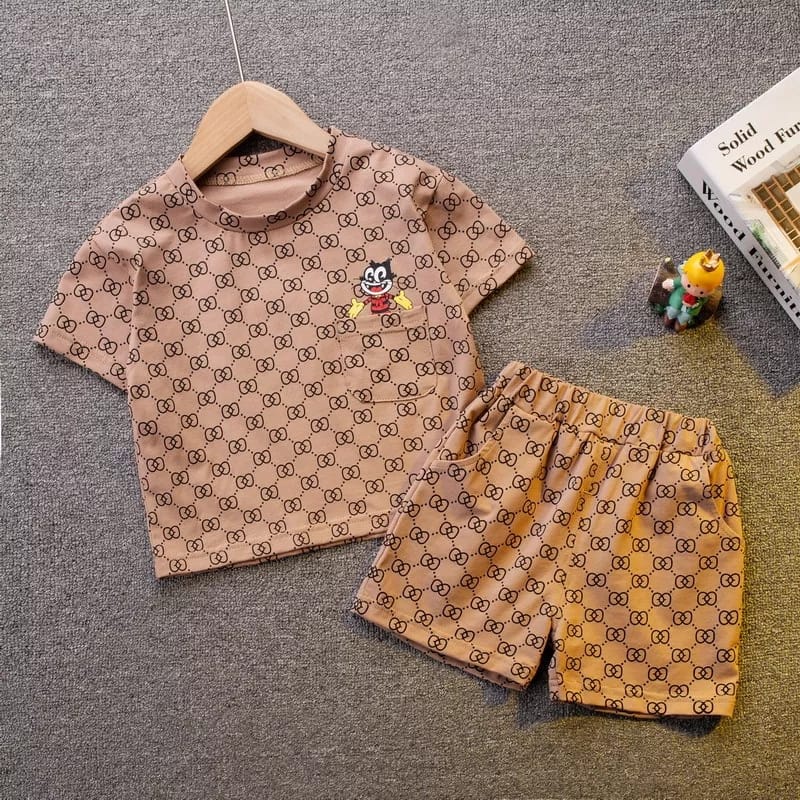 BEFAST - ZTL OOTD Setelan Anak JIHYA / Set anak prestin cat UNISEX / Pakaian Anak-Anak Kekinian / Keluaran Terbaru 2022 / Oneset Anak-Anak Unisex / Set Atasan Kaos Lengan pendek+Celana Pendek / Baju Santai Casual / Trendy