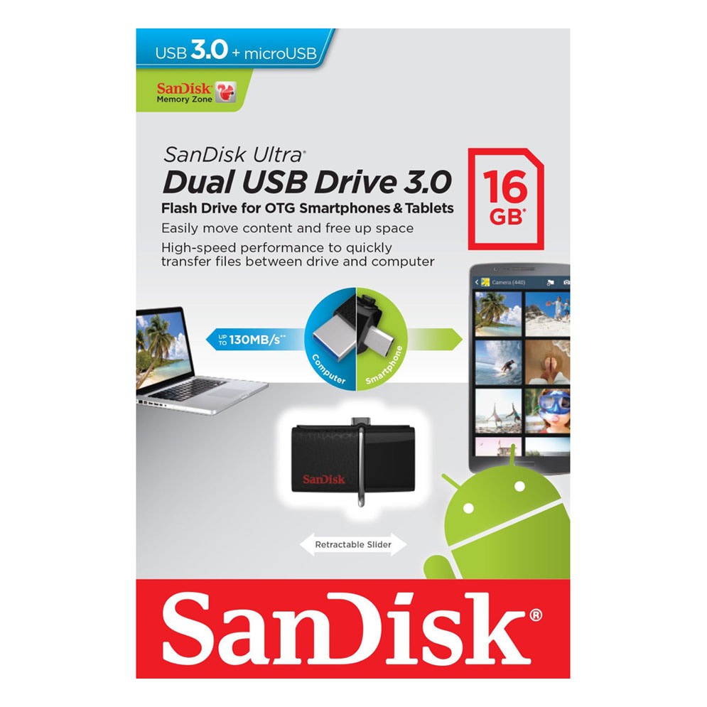 Sandisk Ultra Dual USB Drive OTG USB 3.0 (16 GB)