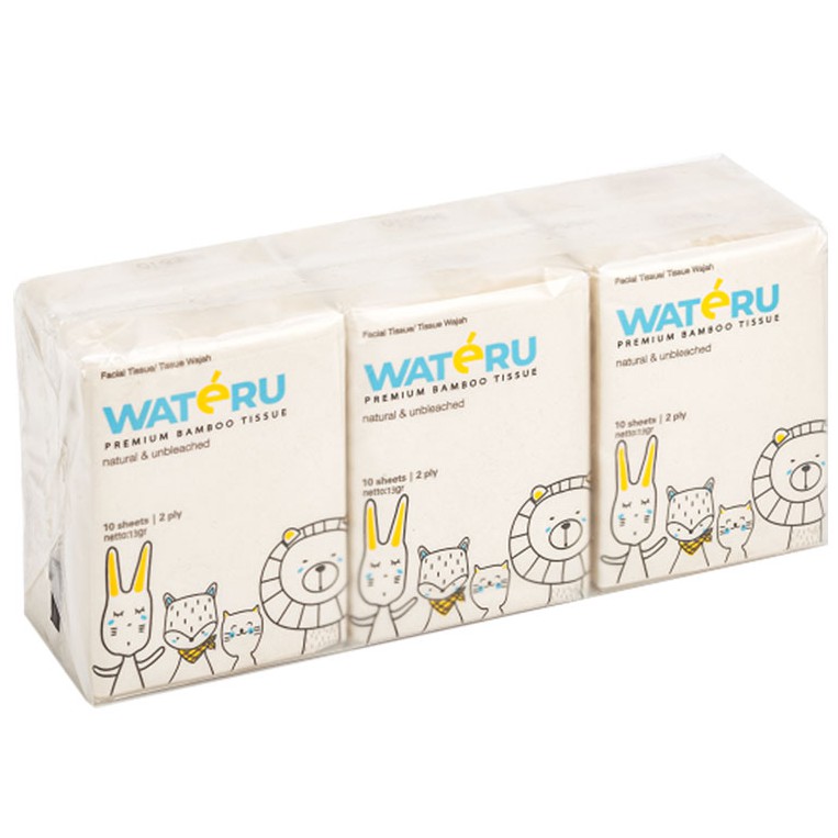 Wateru Premium Bamboo Tissue - Pocket 6x10's