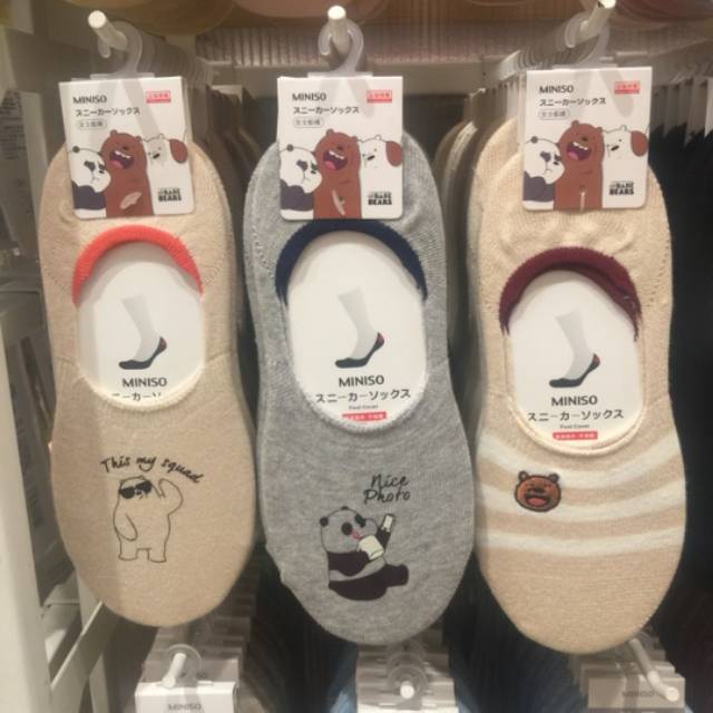 Miniso kaos kaki we bare bears
