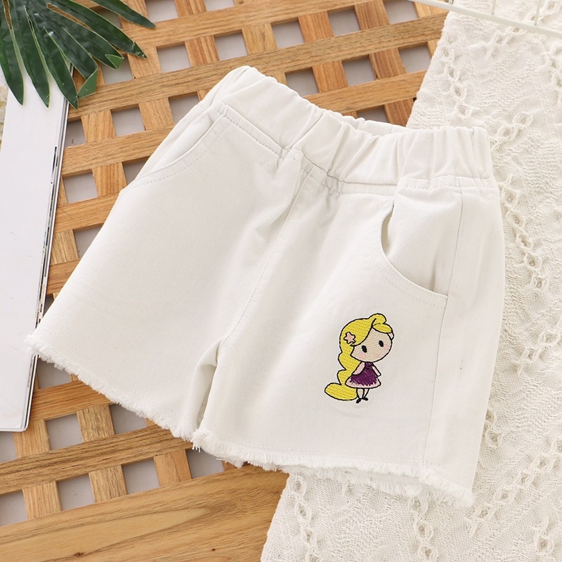 HNK Celana Pendek Princess Elsa Jeans Bordir Celana Anak Perempuan Import | Hotpants Kids