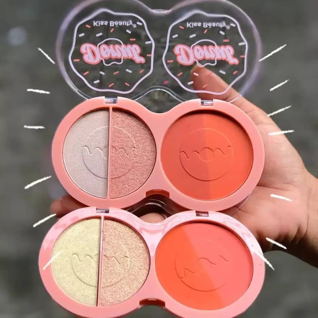 [Per Pc] Kiss Beauty / Hasaya Girl Donut Highlighter &amp; Blusher 2in1