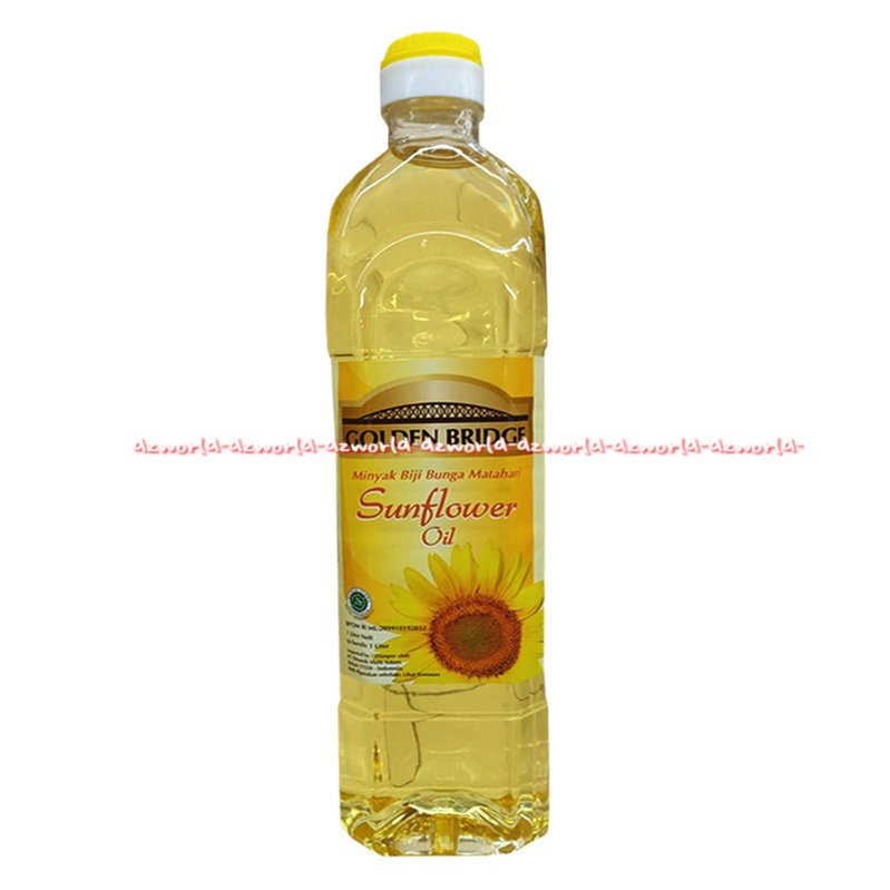 Golden Bridge Sun Flower Oil 1L Minyak Goreng Rendah Lemak Minyak Salad Minyak Biji Bunga Matahari Goldenbridge Suns Flowers Sunflower 1 Litter