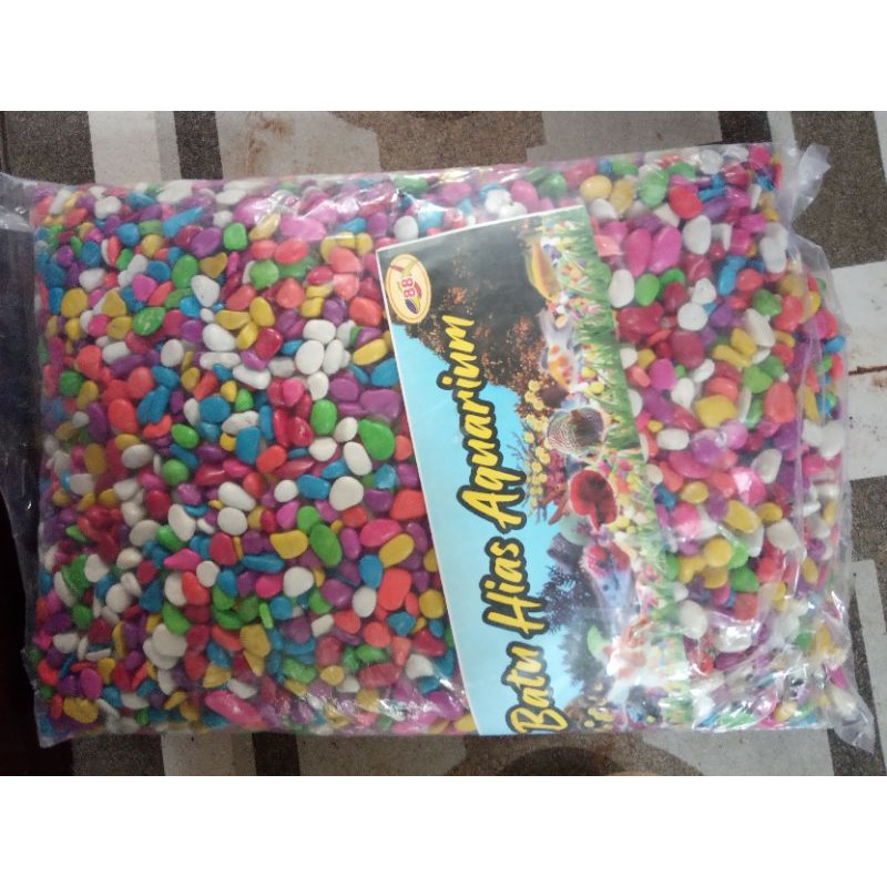 Batu aquarium warna warni Per Karung 9