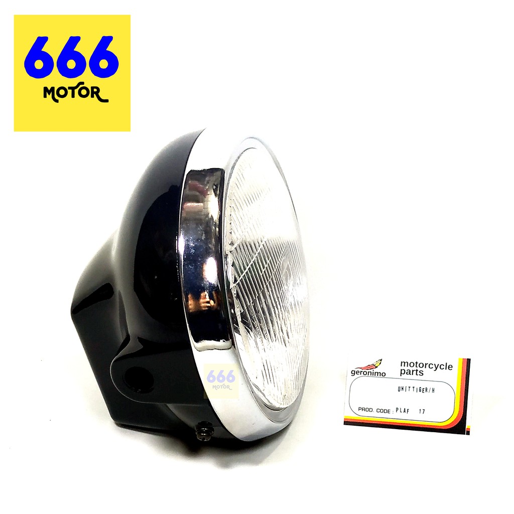 666MOTOR LAMPU DEPAN / REFLEKTOR TIGER BLACK