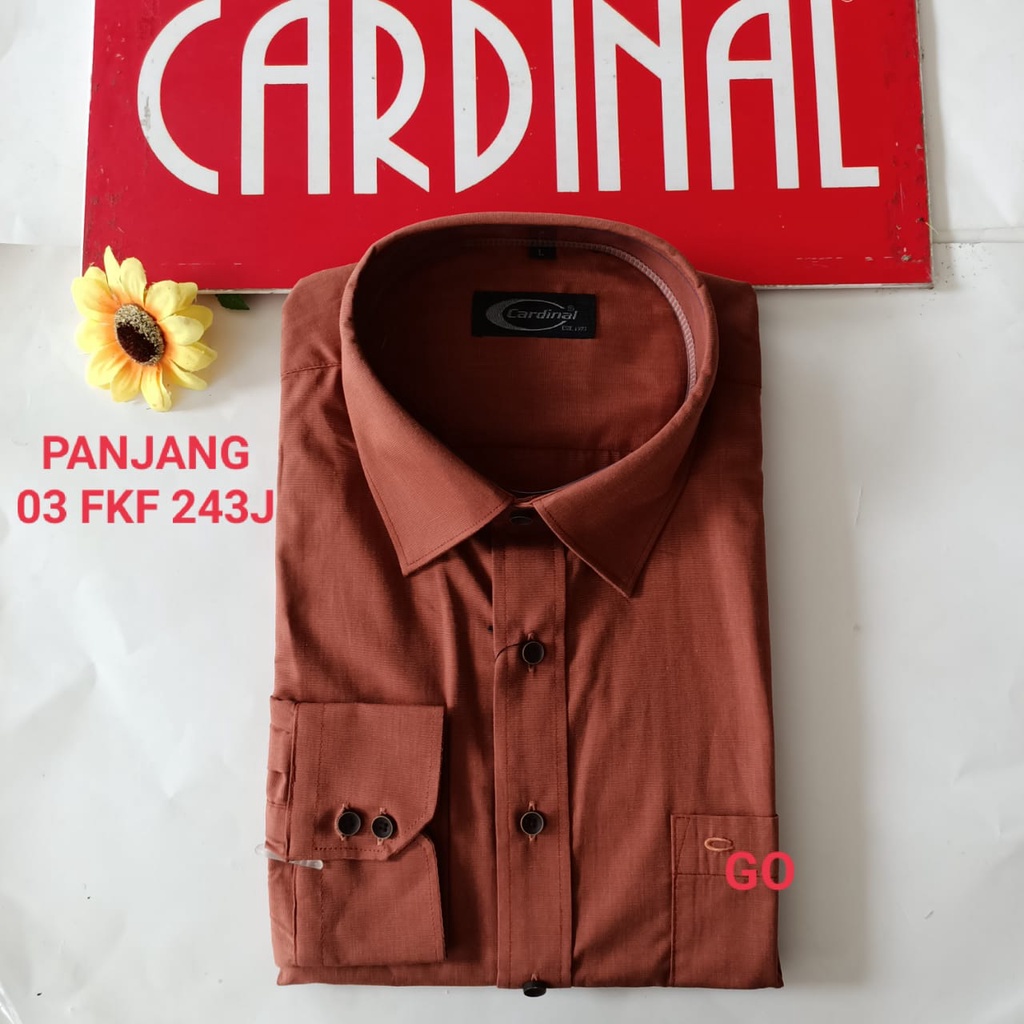 gof XL-3XL F CARDINAL KEMEJA FORMAL PANJANG Polos Regular Pakaian Kemeja Kerja Pria Kantor Acara Resmi Pakaian Wisud Original B9